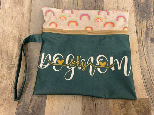 Necessaire, Krimskramstäschli, Kulturbeutel, Wetbag, Dogmom, Hundenamen, personalisiert, Geschenk, Muttertag, einmalig, Unikat