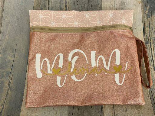 Necessaire, Krimskramstäschli, Kulturbeutel, Wetbag, MOM, Kindernamen, personalisiert, Geschenk, Muttertag, einmalig, Unikat