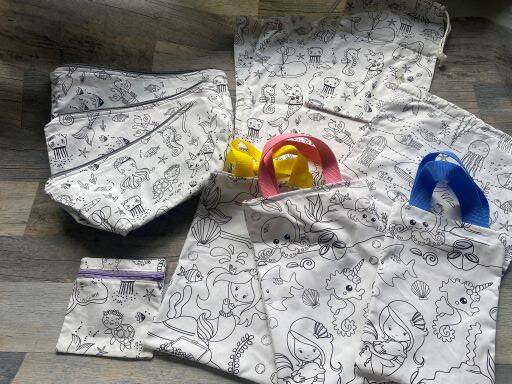 Ausmalstoff, Stoff zum bemalen, Freundschaftsbuchtasche, Baumwollbeutel, Ersatzkleider